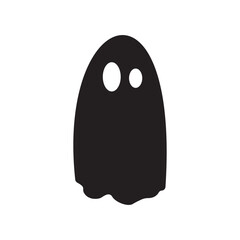 Ghost icon vector illustration. Halloween, spooky, creepy horror concept