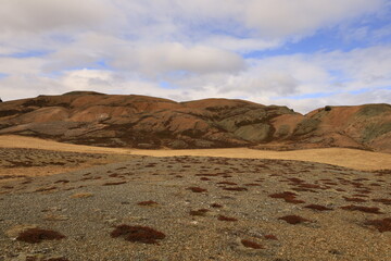 View on a mountain in the south of Iceland, in the Austurland region