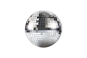 disco ball isolated on transparent background - obrazy, fototapety, plakaty