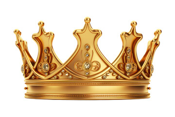 golden crown isolated on transparent background