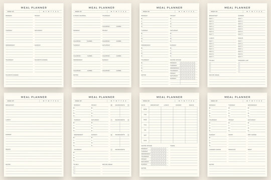 Minimalist Meal Planner template