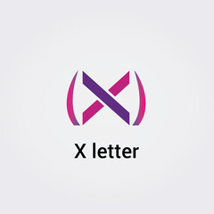 Icone Lettre X pour Design Logos, Symbole, Illustration Pictogramme Monogramme pour Business, Variations Alphabet Isolé Silhouette