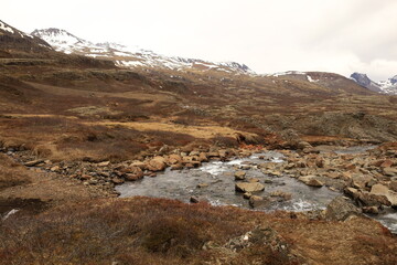 View of the F&aacute;skr&uacute;&eth;sfj&ouml;r&eth;ur fjord located in the east of Iceland, in the Austurland region
