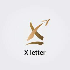 Icone Lettre X pour Design Logos, Symbole, Illustration Pictogramme Monogramme pour Business, Variations Alphabet Isolé Silhouette