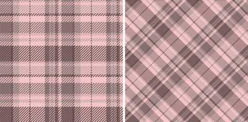 Textile fabric plaid of texture pattern check with a background seamless vector tartan. Set in cream colors. Stylish oilcloth for kitchen decor.