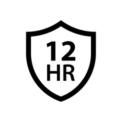 Protection shield 12 hour icon