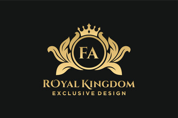 Letter FA template logo Luxury. Monogram alphabet . Beautiful royal initials letter.