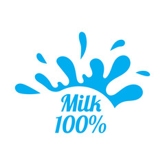 Fresh milk logo concept. Milk logo isolated vector emblem