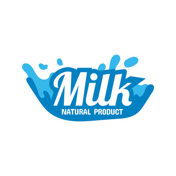 Fresh milk logo concept. Milk logo isolated vector emblem