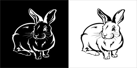 Illustration vector graphics of rabbit icon