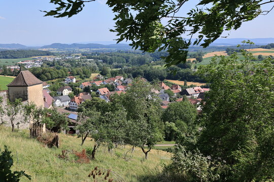 Blick auf die Altstadt der Stadt Aach in Baden-W&uuml;rttemberg	