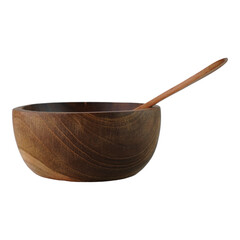 Wooden Bowl Container Isolated Transparent