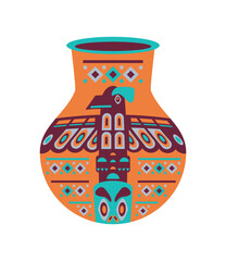 native american clay vase