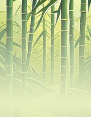 Graphic bamboo forest, shade, painting, bamboo tree