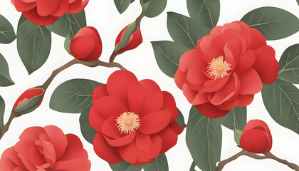 Fototapeta premium Beautiful Camellia