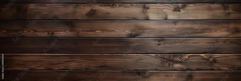 Poster stylish top view of dark wood background with rich and captivating texture for design projects