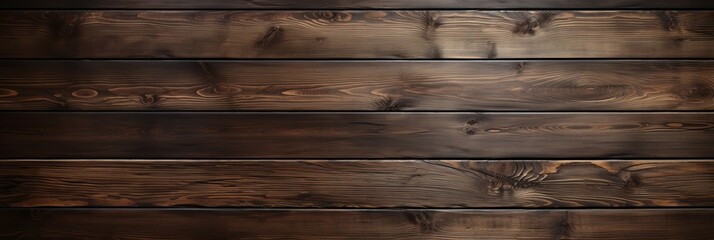 Fototapeta premium Stylish top view of dark wood background with rich and captivating texture for design projects