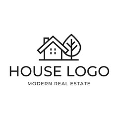 Real Estate logo, Builder logo, Roof Construction logo design template vector illustration