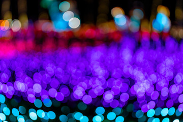 Abstract blurred decorative lights bokeh background.