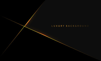 Abstract golden line cross on black grey blank space design modern luxury background