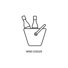 wine cooler concept line icon. Simple element illustration. wine cooler concept outline symbol design.