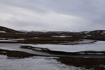 View on a mountain in the Austurland region of Iceland