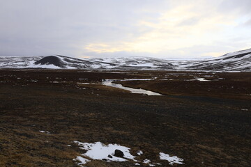 View on a mountain in the Austurland region of Iceland