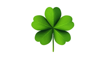 St Patrick leaf isolated on transparent background 