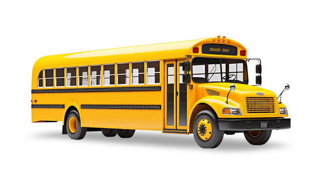 school bus isolated on Transparent background 