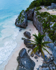 Tulum beach from above