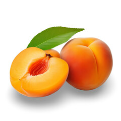 apricots isolated on Transparent background