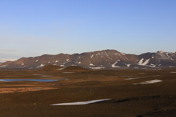 View on a mountain in the Austurland region of Iceland