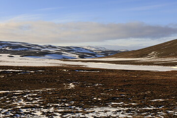 View on a mountain in the Austurland region of Iceland