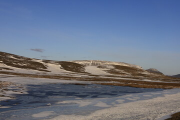 View on a mountain in the Austurland region of Iceland