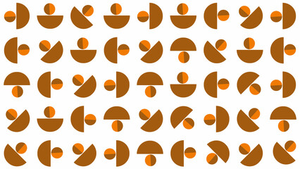 Fototapeta premium Trendy Bauhaus geometric pattern, vector background. Multicolored geometry abstract print design. Op art, neo geometry.
