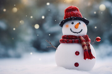Obraz premium Happy children family making funny snowman outdoors spend weekend leisure outside Generative AI