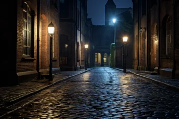 Photo sur Plexiglas Ruelle étroite street in night