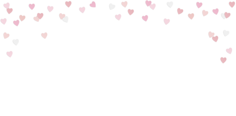 Happy Valentines day, birthday or wedding festive composition. Pink, white heart shaped paper confetti isolated on background. Celebration, party concept. Baby shower, love. Flat lay, top view. 