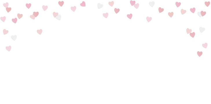 Happy Valentines day, birthday or wedding festive composition. Pink, white heart shaped paper confetti isolated on background. Celebration, party concept. Baby shower, love. Flat lay, top view. 