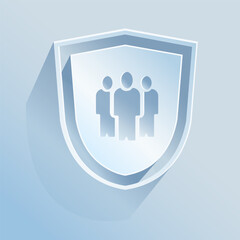 An icon made of paper, origami on a business theme.
 Successful business, economic development. A vector image.