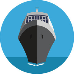 cruise ship in the sea. transport icon, transport icon vector, transport icon symbol png. shipment, shipping, transit, transportation, bring, ship, ride, bring, carry, truck icon design.