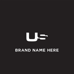 US logo. U S design. White US letter. US, U S letter logo design. Initial letter US linked circle uppercase monogram logo. U S letter logo vector design.	
