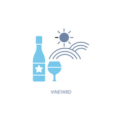Vineyard concept line icon. Simple element illustration. Vineyard concept outline symbol design.