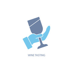 wine tasting concept line icon. Simple element illustration. wine tasting concept outline symbol design.