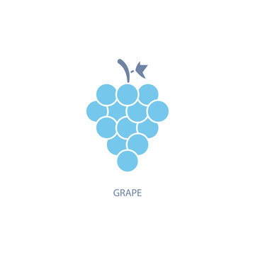 grape concept line icon. Simple element illustration. grape concept outline symbol design.
