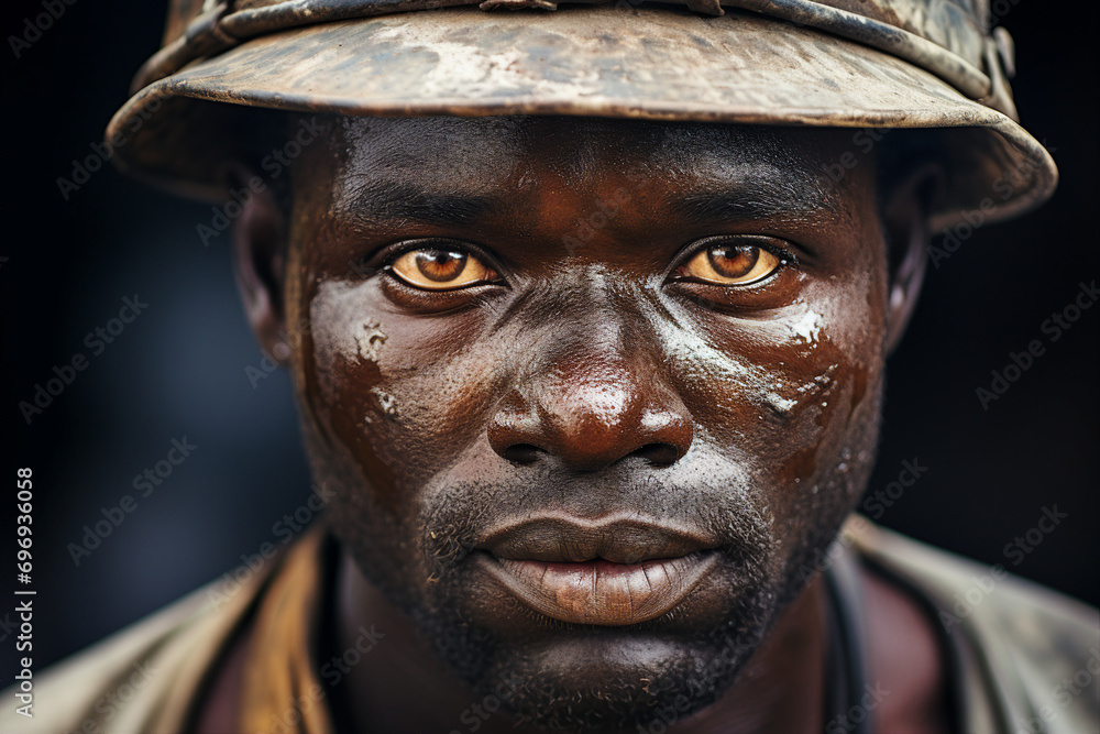 Poster dedicated miners work hard underground extracting valuable resources in a challenging industrial env