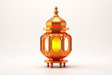 Obraz premium Lanterns, Islamic and Ramadan white backgrounds