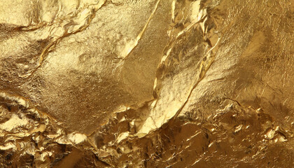 Golden foil crumpled, Gold texture background,Textured surface covered in gold leaf