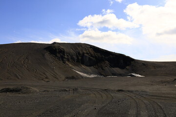 Fototapeta na wymiar View on a mountain in the Austurland region of Iceland