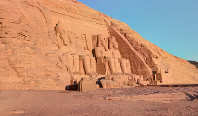 The Front of the Abu Simbel Temple, Aswan, Egypt, Africa